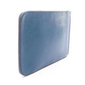 Louis Vuitton Poche Document Epi Leather Shoulder Bag Blue